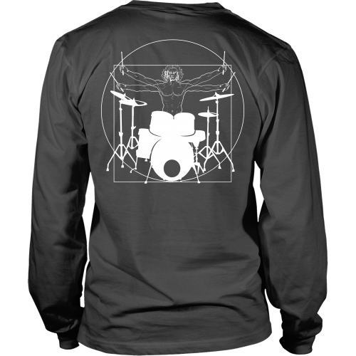 T-shirt - Vitruvian Drummer -  Back Design