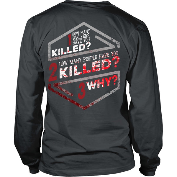 T-shirt - Walking Dead - How Many Walkers? Back Design