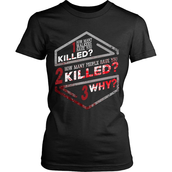 T-shirt - Walking Dead - How Many Walkers?  Front Design