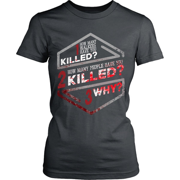 T-shirt - Walking Dead - How Many Walkers?  Front Design