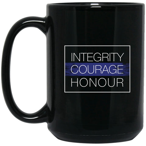 Police - Integrity, Courage, Honor - Mug - 15oz black ceramic mug