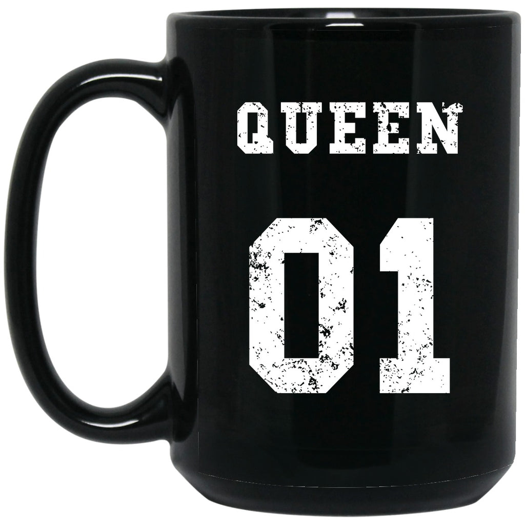 Queen 01 Mug - 15oz black ceramic mug