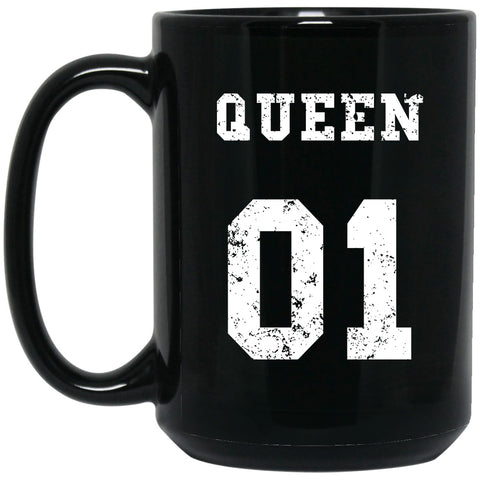 Queen 01 Mug - 15oz black ceramic mug