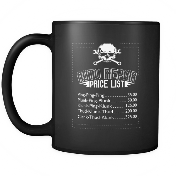 Mechanic - Engine Sound Price List Mug