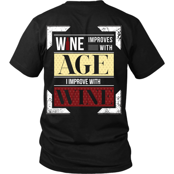 Wine Improves With Age (B),  I Improve With Wine (Back Design)
