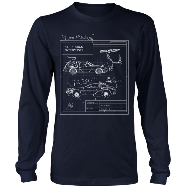 Back To The Future Inspired - Blueprint - Front Design