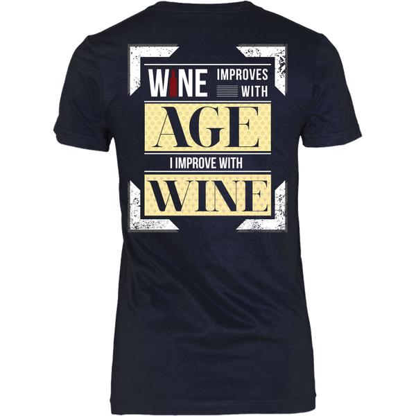 Wine Improves With Age (C),  I Improve With Wine (Back Design)