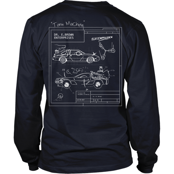 Back To The Future Inspired - Blueprint - Back Design