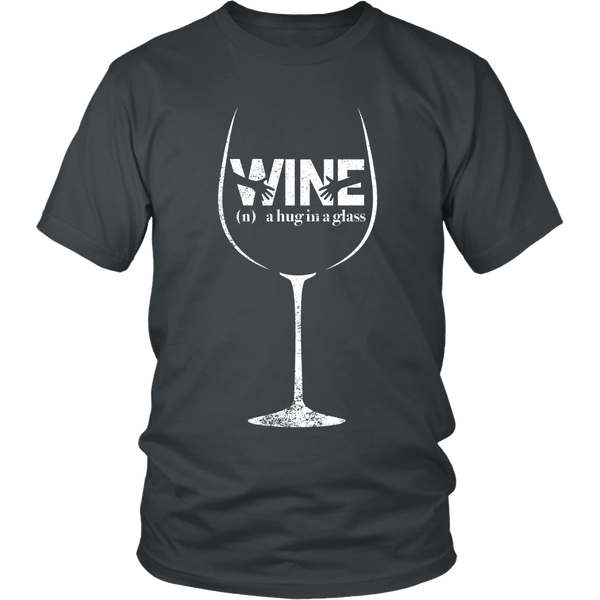 Wine - A Hug In A Glass - (Front Design)