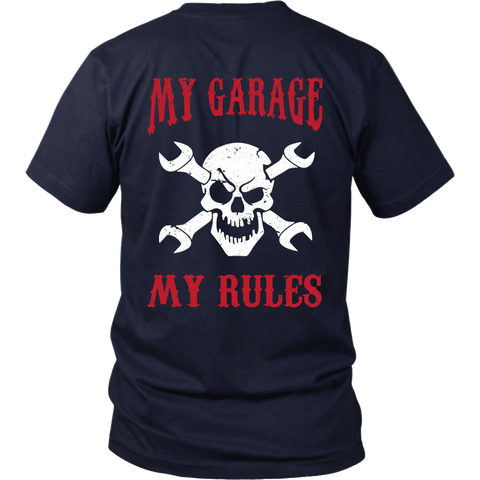 Mechanic Shirt (Skull) - My Garage My Rules - Back Design