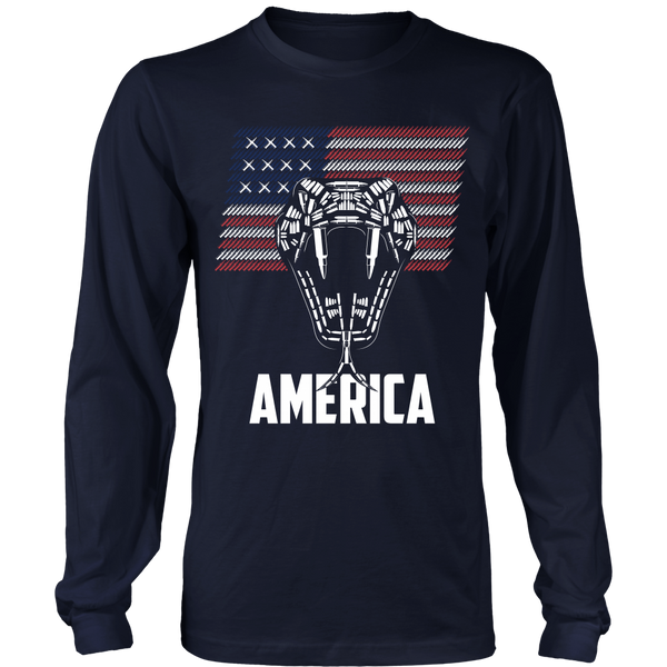 Bullet Viper and Flag (waving) - America - Front Design