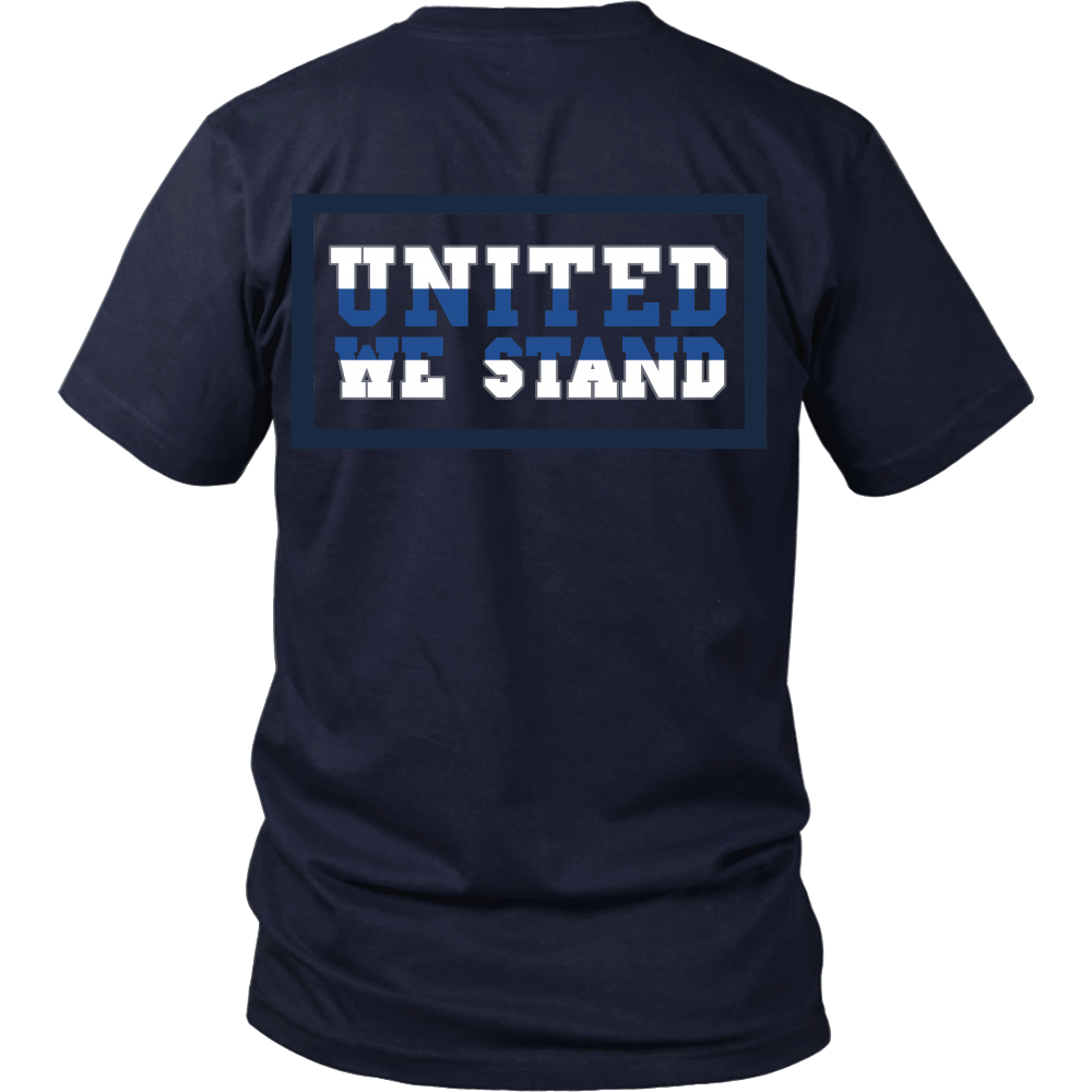 Police - Thin Blue Line - United We Stand - Back Design
