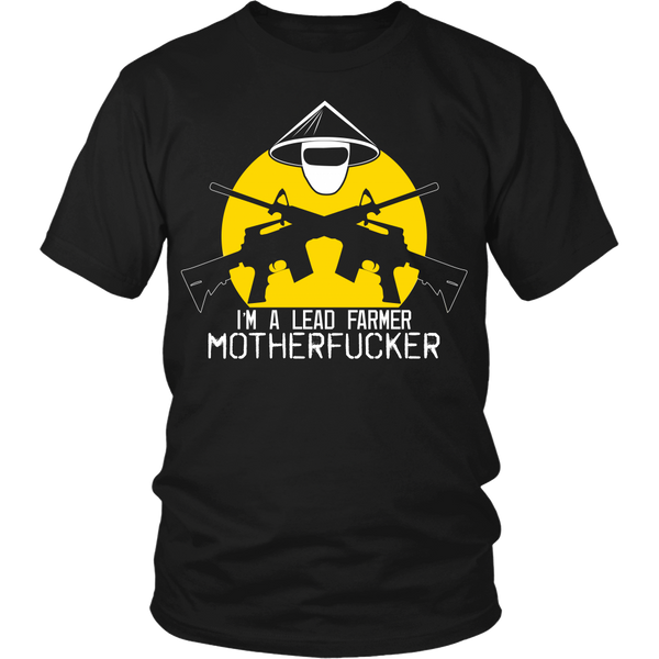 Tropic Thunder Inspired - I'm A Leadfarmer - (Mask Yellow) Front