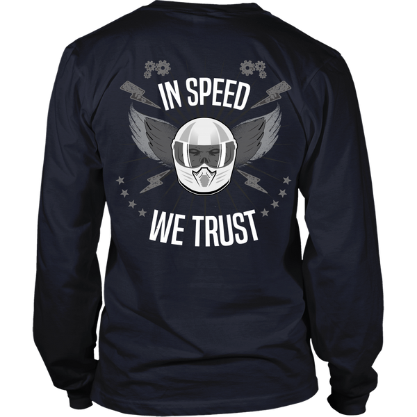 Racing - In Speed We Trust (B&W) - Back Design