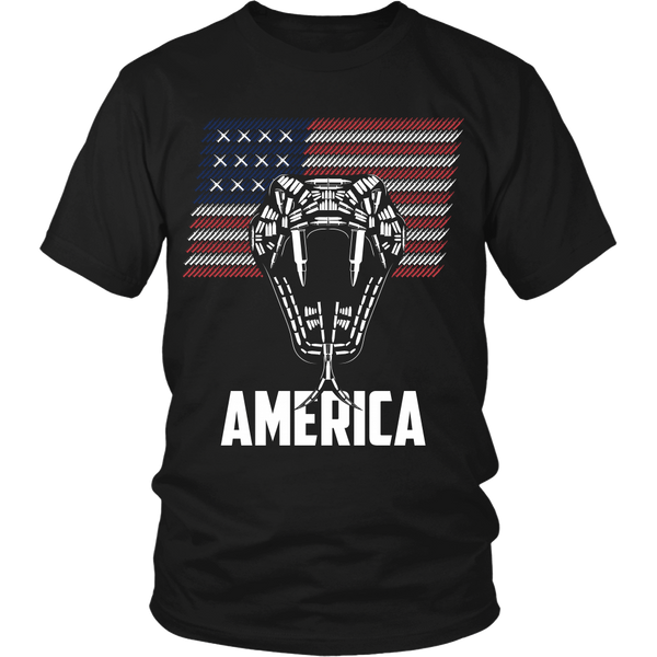 Bullet Viper and Flag (waving) - America - Front Design