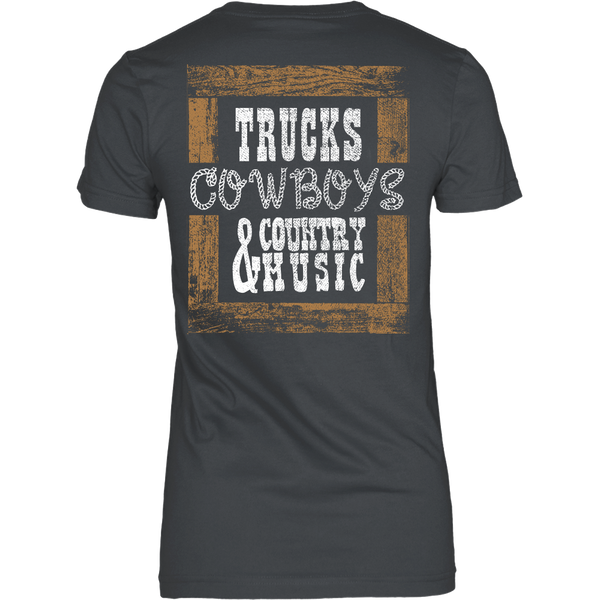 Trucks, Cowboys and Country - Back Design