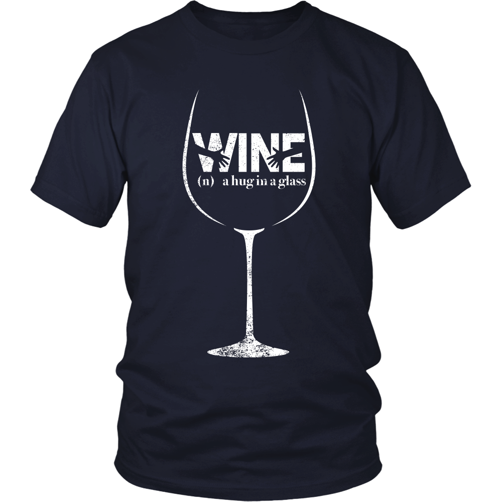 Wine - A Hug In A Glass - (Front Design)