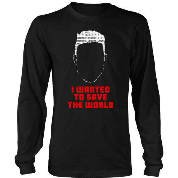Mr Robot Inspired - I Just Wanted To Save The World - Front Design