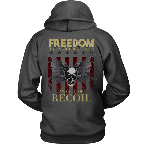 Freedom Has A Little Recoil (Gold) - Back Design