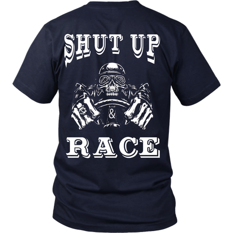 Racing - Shut up and Race - Back Design