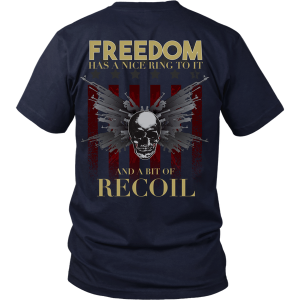 Freedom Has A Little Recoil (Gold) - Back Design