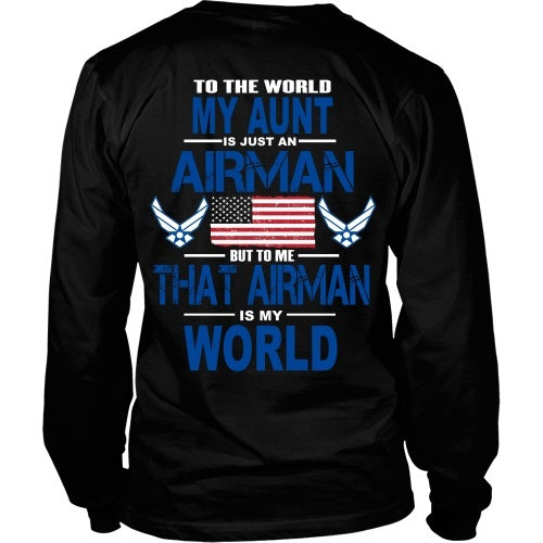 T-shirt - AIRFORCE - Aunt Is My World - Back Design