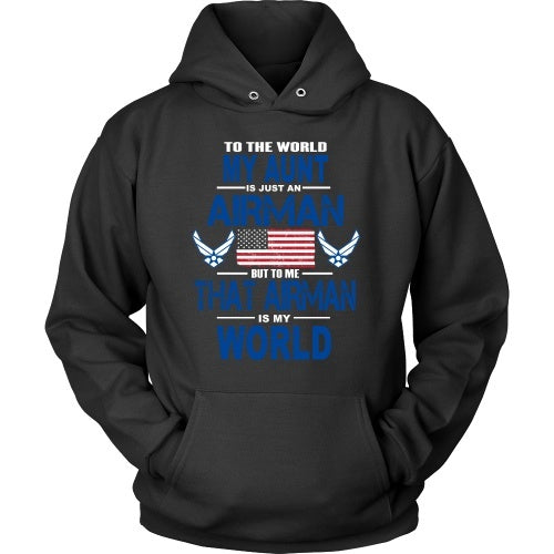 T-shirt - AIRFORCE - Aunt Is My World - Front Design