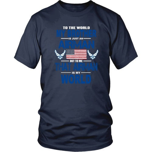 T-shirt - AIRFORCE - Brother Is My World - Front Design