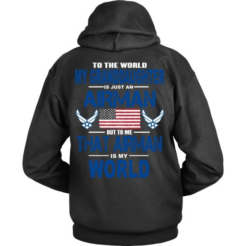 T-shirt - AIRFORCE - Granddaughter Is My World - Back Design