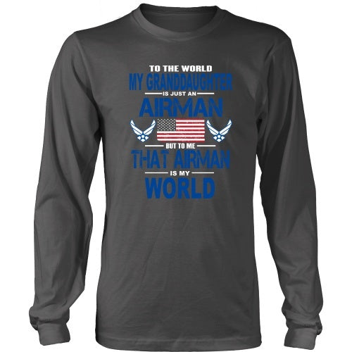 T-shirt - AIRFORCE - Granddaughter Is My World - Front Design