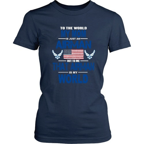 T-shirt - AIRFORCE - Mom Is My World - Front Design