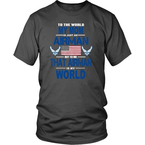 T-shirt - AIRFORCE - Mom Is My World - Front Design