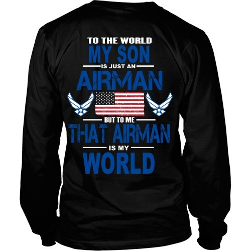T-shirt - AIRFORCE - My Son Is My World - Back Design
