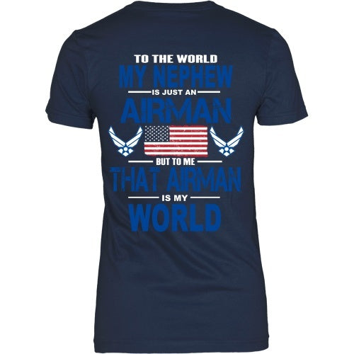 T-shirt - AIRFORCE - Nephew Is My World - Back Design