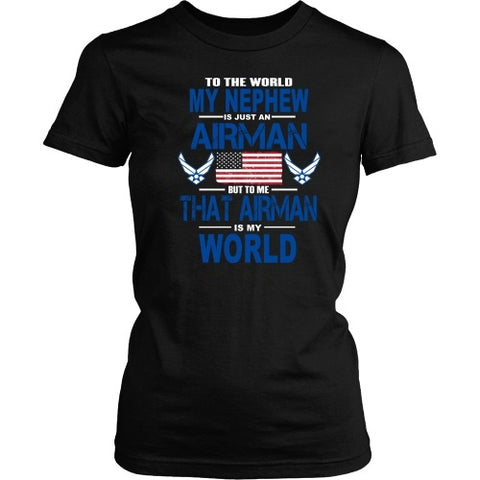 T-shirt - AIRFORCE - Nephew Is My World - Front Design