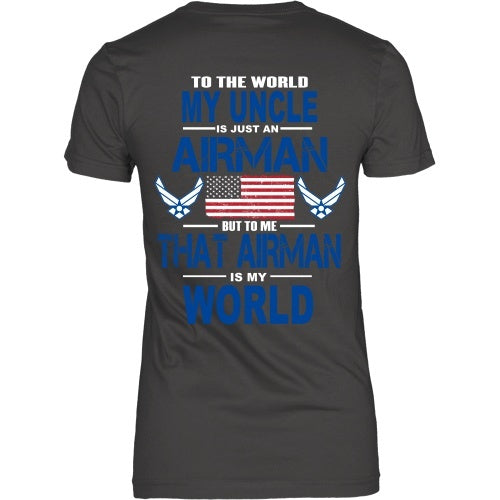 T-shirt - AIRFORCE - Uncle Is My World - Back Design
