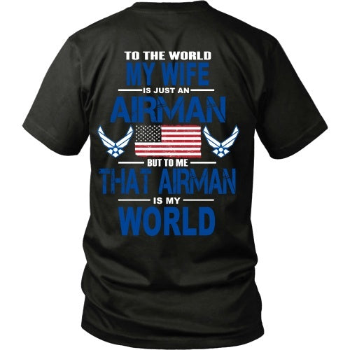 T-shirt - AIRFORCE - Wife Is My World - Back Design