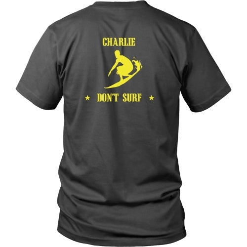 T-shirt - Apocalypse Now - Charlie Don't Surf Kilgore - Back Design