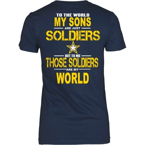 T-shirt - Army Sons Are My World - Back Design