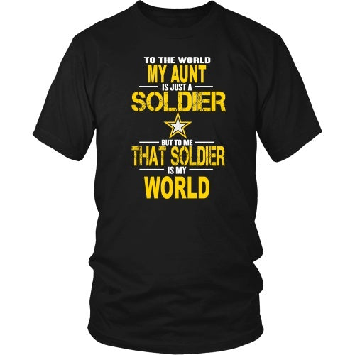 T-shirt - Army-To The World My Aunt Is A Soldier - Front