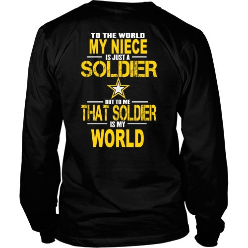 T-shirt - Army-To The World My Niece Is A Soldier - Back