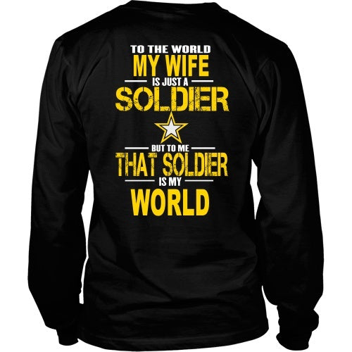 T-shirt - Army-To The World My Wife Is A Soldier - Back
