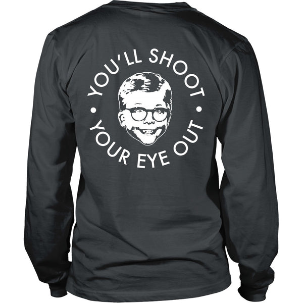 T-shirt - Christmas Story - You'll Shoot Your Eye Out - Back Design