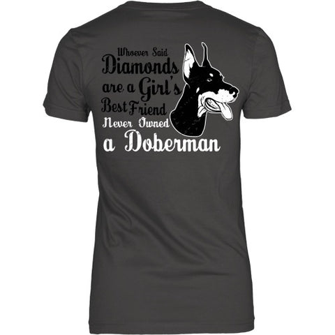 T-shirt - Doberman'- A Girl's Best Friend - Back