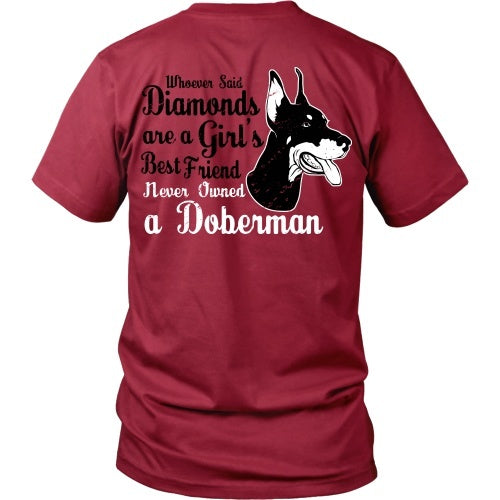 T-shirt - Doberman'- A Girl's Best Friend - Back
