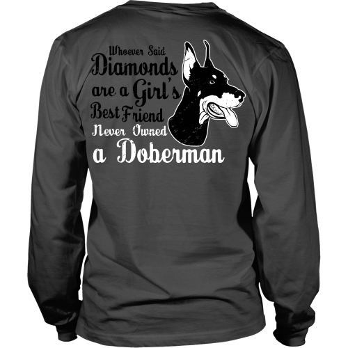 T-shirt - Doberman'- A Girl's Best Friend - Back