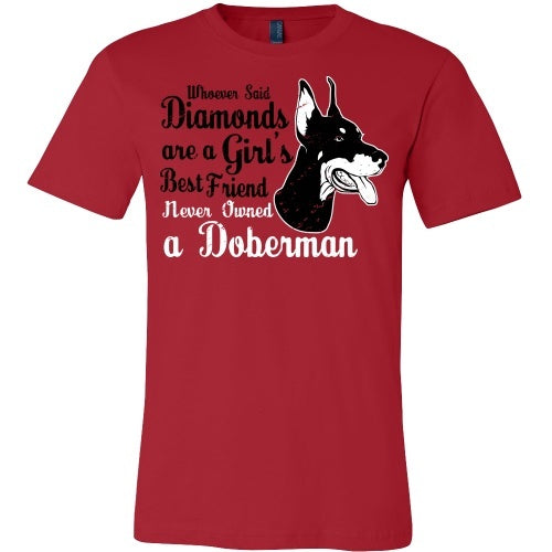 T-shirt - Doberman'-  A Girl's Best Friend - Front