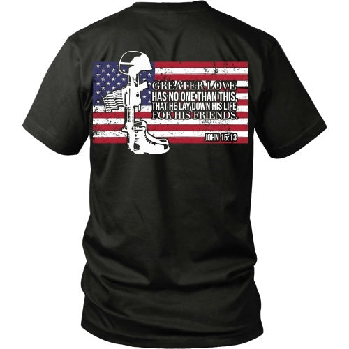 T-shirt - Fallen Soldier Flag - Back Design