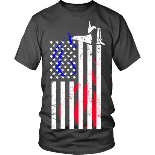 T-shirt - Firefighter Flag - Front Design