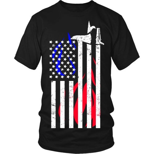 T-shirt - Firefighter Flag - Front Design